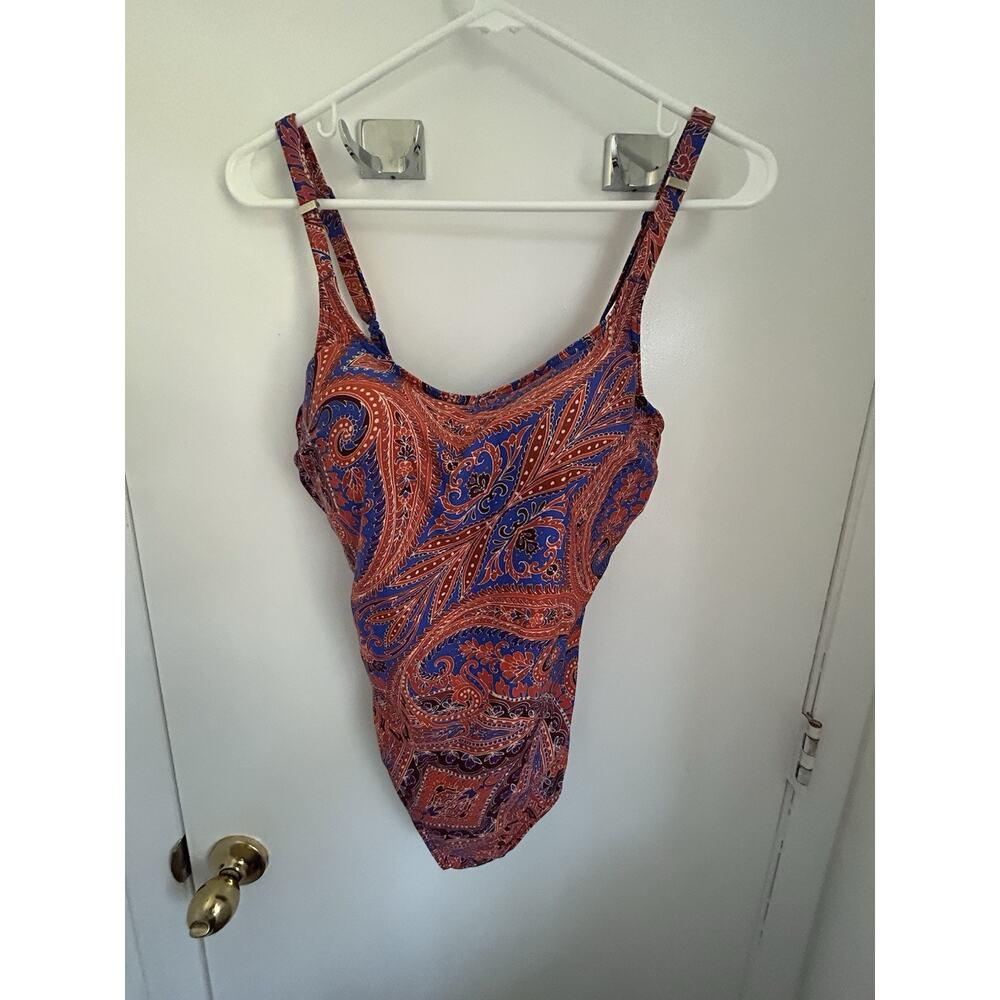 Prima Donna Casablanca Paisley Swimsuit 34 F One piece Adjustable Straps